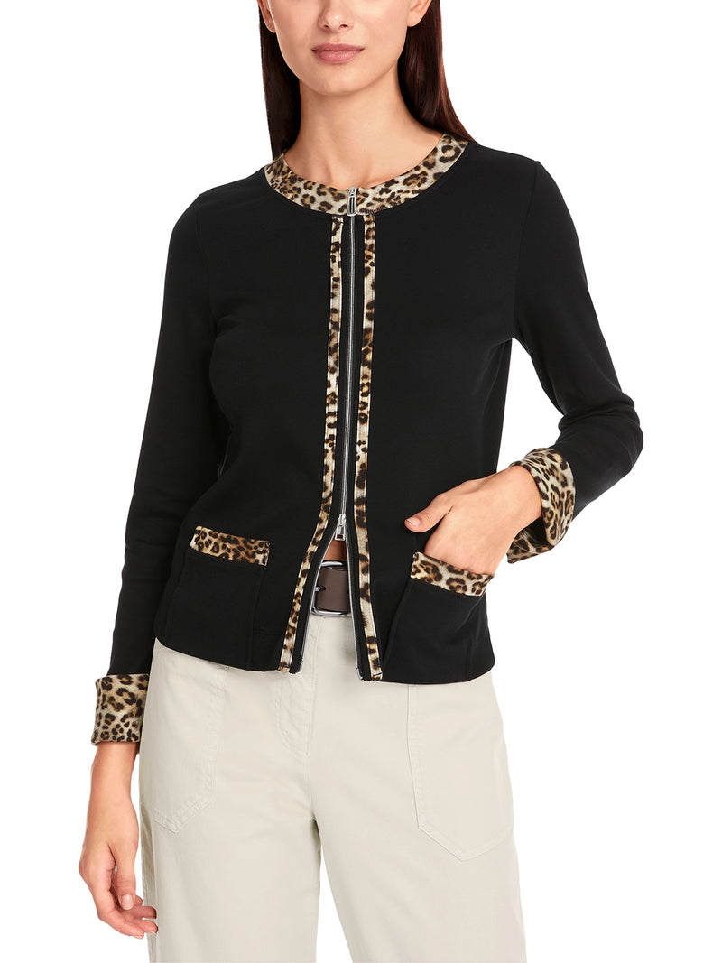 Marc Cain Zip jacket in cotton jersey YS 31.27 J20 - Pre-Order May Delivery