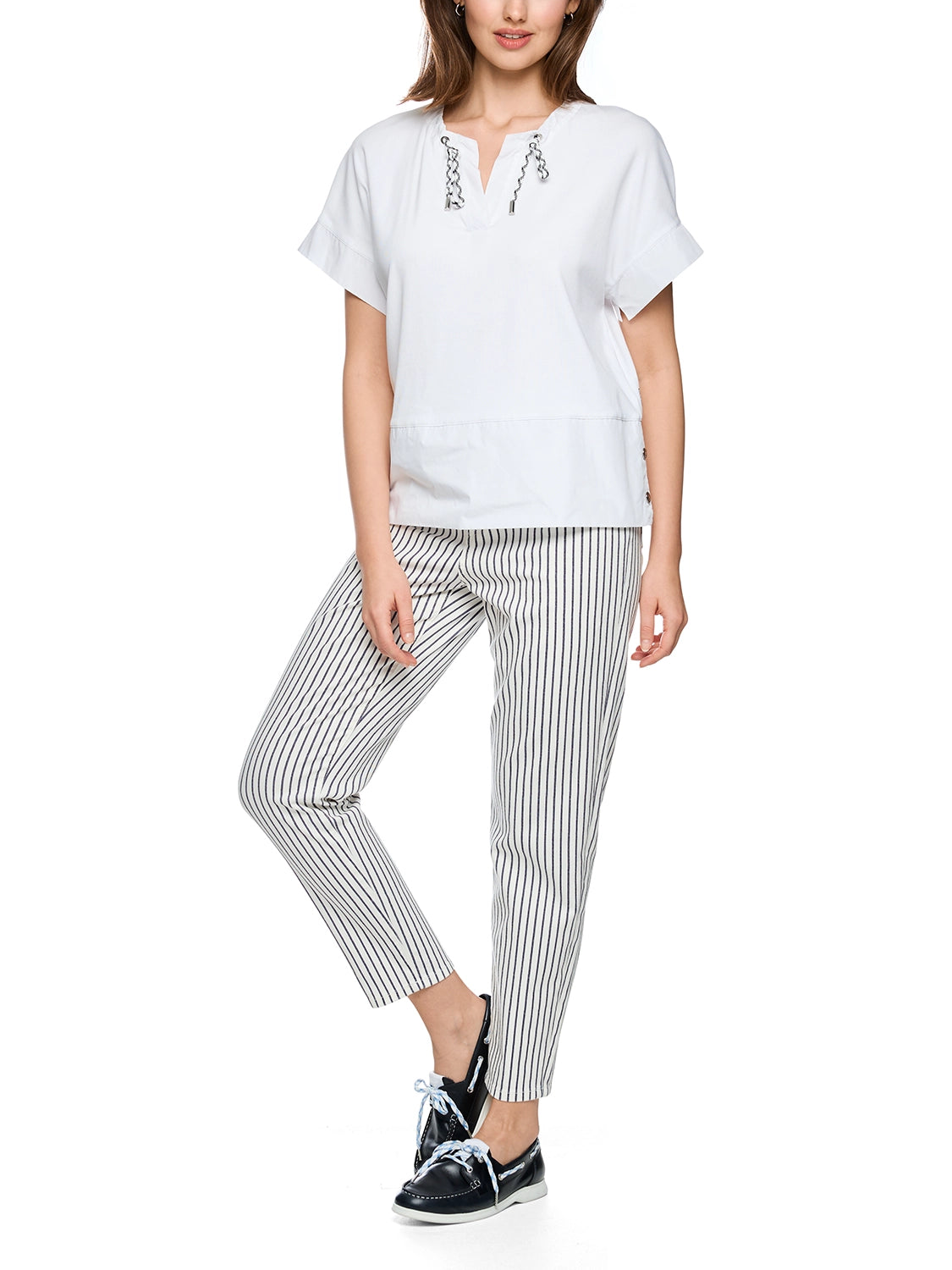 Marc Cain Casual T-shirt in White AS 48.48 J55