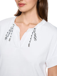 Marc Cain Casual T-shirt in White AS 48.48 J55