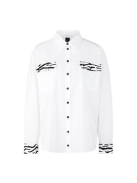 Marc Cain Rethink Together classic blouse in White AS 51.09 W81 - Pre Order June Delivery