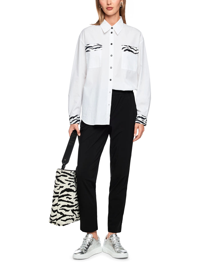 Marc Cain Rethink Together classic blouse in White AS 51.09 W81 - Pre Order June Delivery