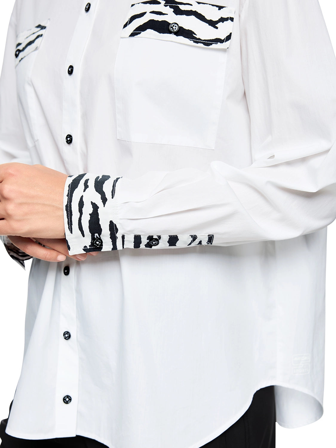 Marc Cain Rethink Together classic blouse in White AS 51.09 W81 - Pre Order June Delivery