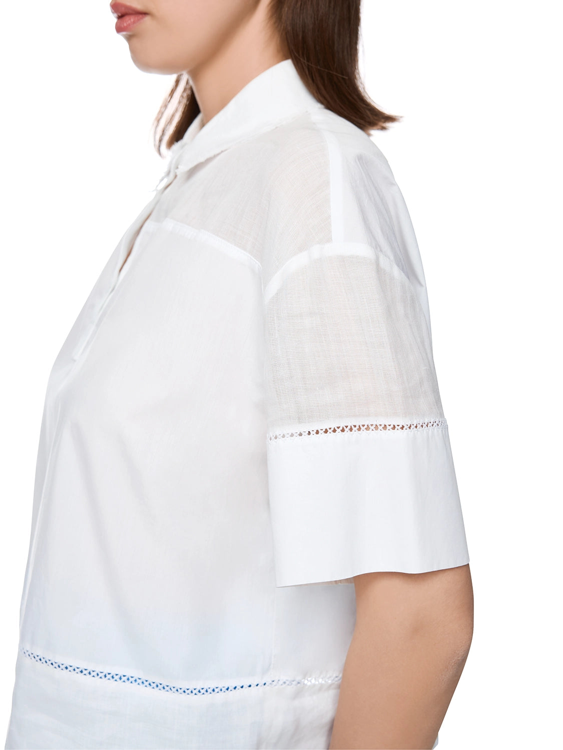 Marc Cain ‘Rethink Together’ blouse in White AS 51.20 W85