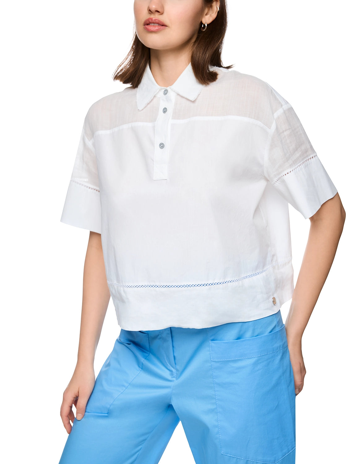 Marc Cain ‘Rethink Together’ blouse in White AS 51.20 W85