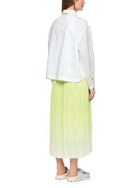 Marc Cain Polo collar ramie blouse with stitching in White AS 51.37 W67