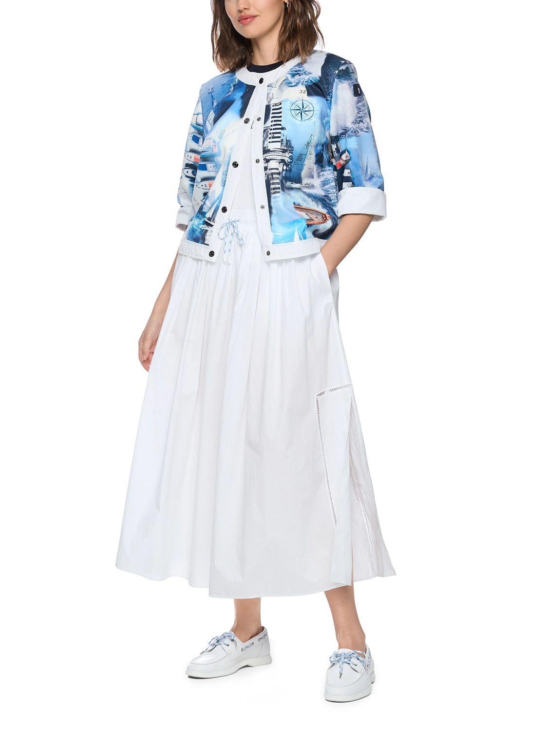 Marc Cain Skirt ‘Rethink Together’ in White AS 71.13 W85