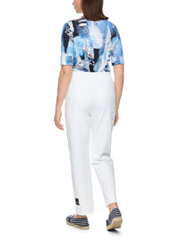 Marc Cain Wide-leg trousers WUXI in White AS 81.65 J66