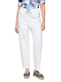 Marc Cain Wide-leg trousers WUXI in White AS 81.65 J66