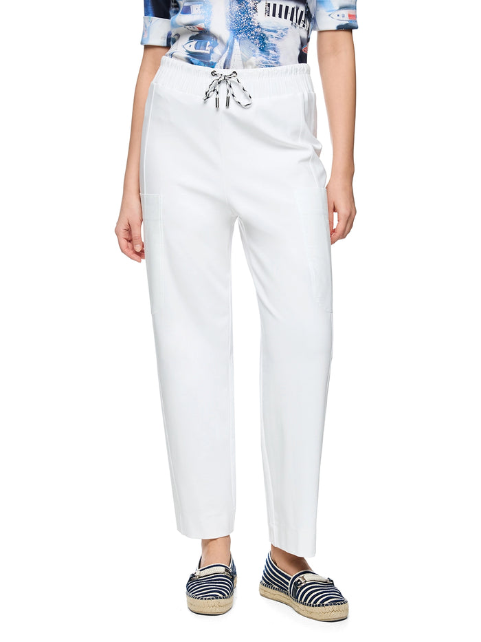 Marc Cain Wide-leg trousers WUXI in White AS 81.65 J66
