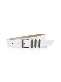 Marc Cain Suede belt in White AS G1.08 L45