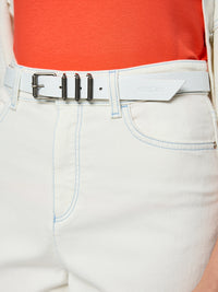 Marc Cain Suede belt in White AS G1.08 L45