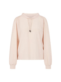 Marc Cain Long-sleeved shirt with materials mix in Magnolia AS 55.05 J67 - Pre Order June Delivery