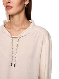 Marc Cain Long-sleeved shirt with materials mix in Magnolia AS 55.05 J67 - Pre Order June Delivery