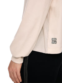 Marc Cain Long-sleeved shirt with materials mix in Magnolia AS 55.05 J67 - Pre Order June Delivery