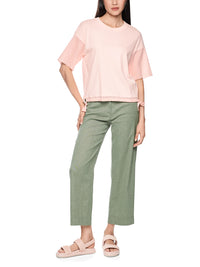 Marc Cain Materials mix T-shirt in Rswtr New AS 48.44 J56