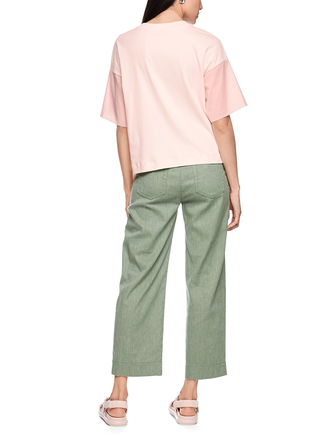 Marc Cain Materials mix T-shirt in Rswtr New AS 48.44 J56