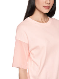 Marc Cain Materials mix T-shirt in Rswtr New AS 48.44 J56