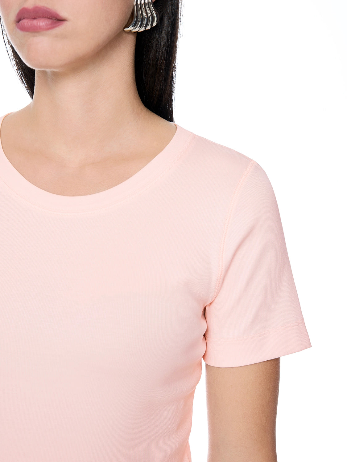 Marc Cain Ribbed T-shirt in Rswtr New AS 48.70 J50