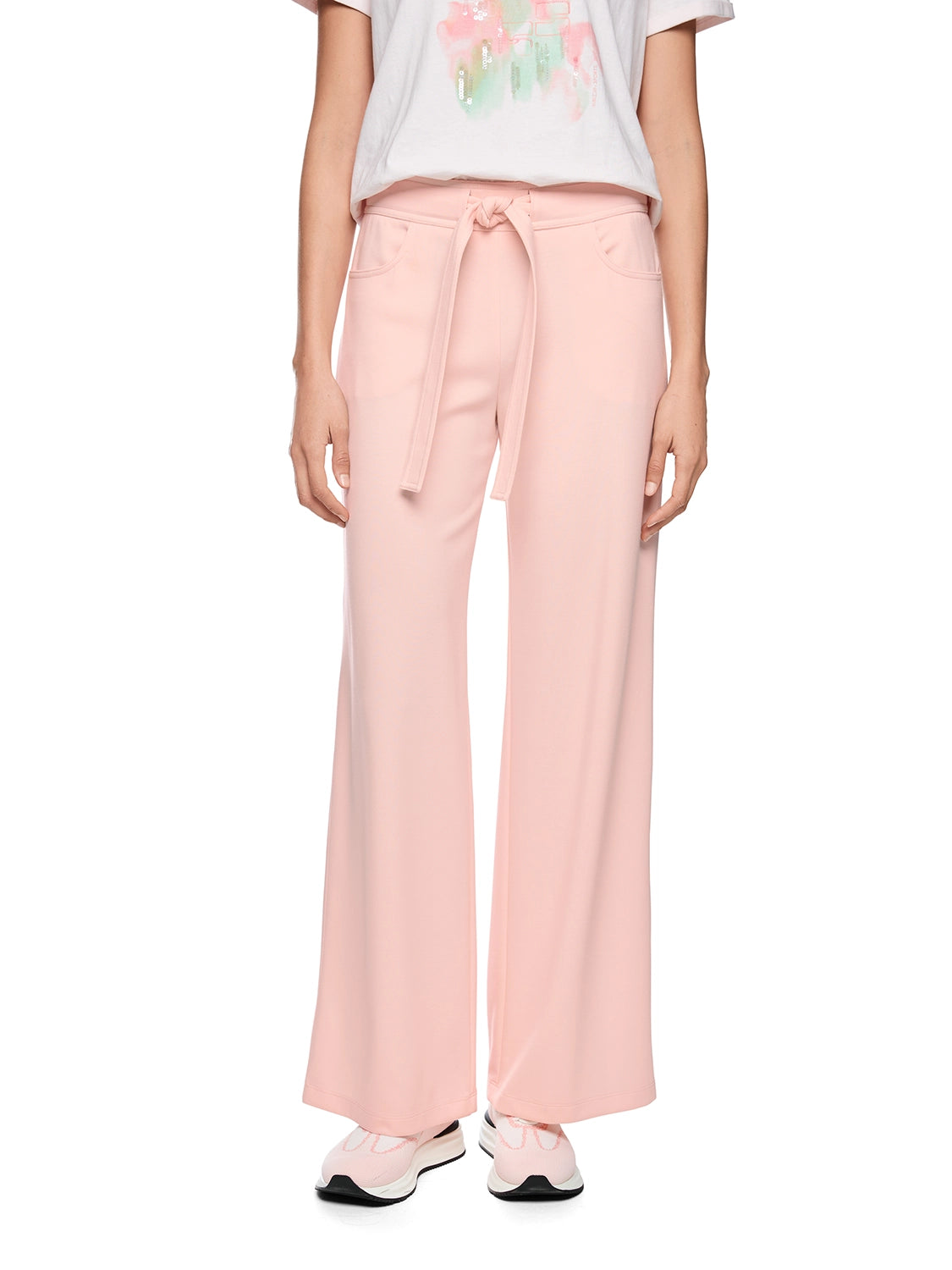 Marc Cain WELKOM wide-cut trousers in Rswtr New AS 81.58 J58