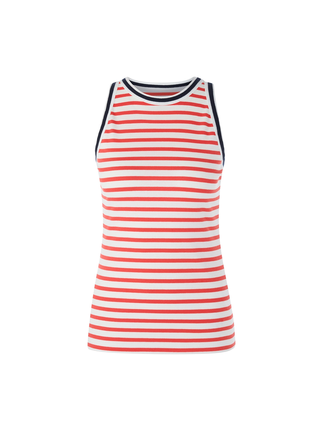 Marc Cain Striped top in Brt Tomato AS 61.05 J90