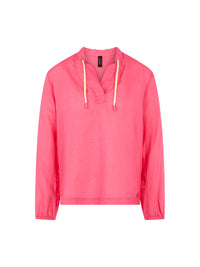 Marc Cain Long-sleeved blouse in ramie in Pink Lmn AS 51.30 W96