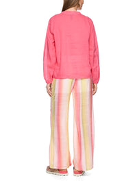 Marc Cain Long-sleeved blouse in ramie in Pink Lmn AS 51.30 W96