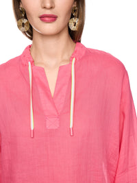 Marc Cain Long-sleeved blouse in ramie in Pink Lmn AS 51.30 W96