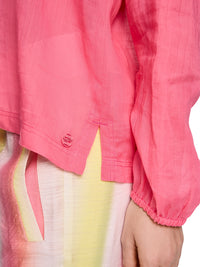 Marc Cain Long-sleeved blouse in ramie in Pink Lmn AS 51.30 W96