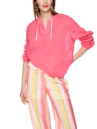 Marc Cain Long-sleeved blouse in ramie in Pink Lmn AS 51.30 W96