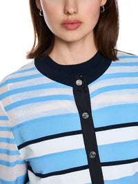 Marc Cain Cardigan Knitted in Germany in Lt Boy Blue AS 39.16 M26
