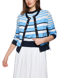 Marc Cain Cardigan Knitted in Germany in Lt Boy Blue AS 39.16 M26