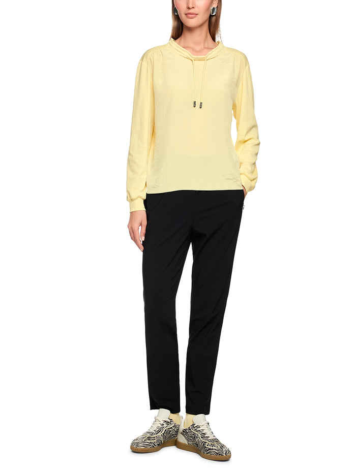 Marc Cain Long-sleeved shirt with materials mix in Flan AS 55.05 J67 - Pre Order June Delivery