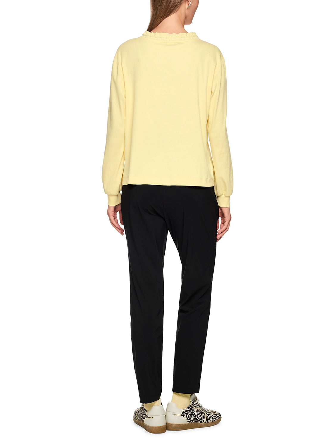 Marc Cain Long-sleeved shirt with materials mix in Flan AS 55.05 J67 - Pre Order June Delivery