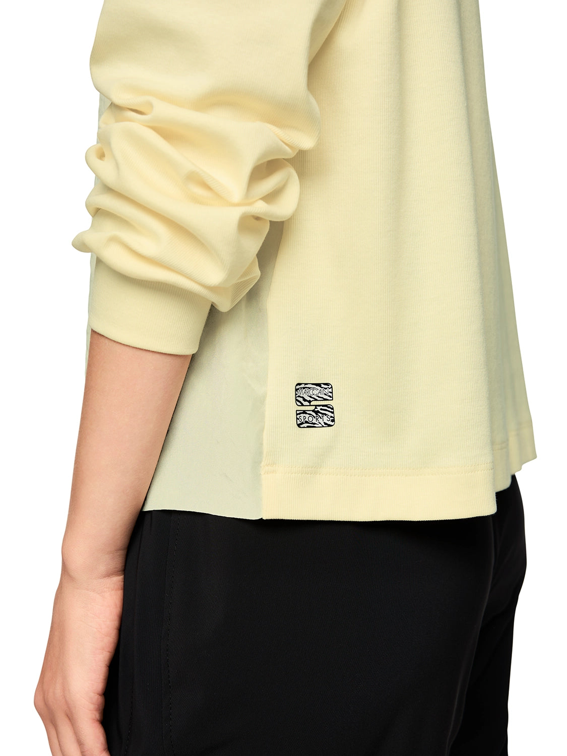 Marc Cain Long-sleeved shirt with materials mix in Flan AS 55.05 J67 - Pre Order June Delivery