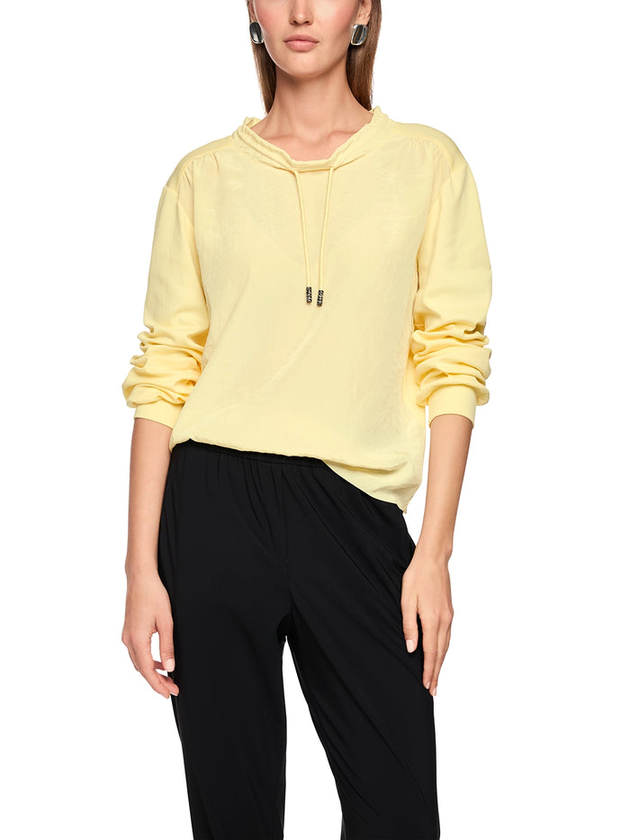 Marc Cain Long-sleeved shirt with materials mix in Flan AS 55.05 J67 - Pre Order June Delivery
