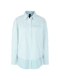 Marc Cain Striped cotton shirt blouse in Bright Emerald AS 51.11 W15 - Pre Order June Delivery