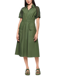 Marc Cain Sporty midi dress in Olivine AS 21.31 W35