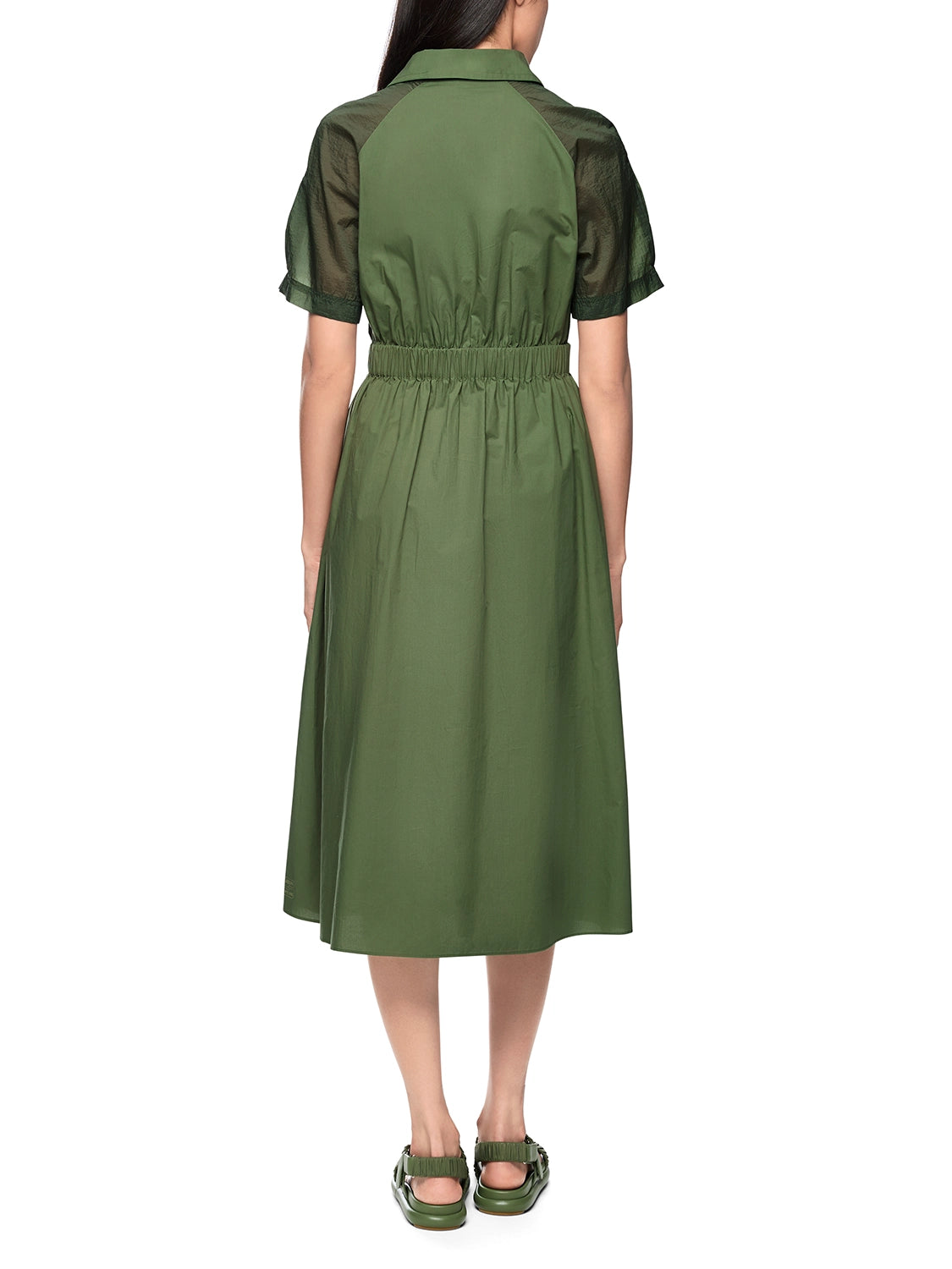 Marc Cain Sporty midi dress in Olivine AS 21.31 W35