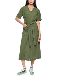 Marc Cain Loose midi dress in Olivine AS 21.49 W61