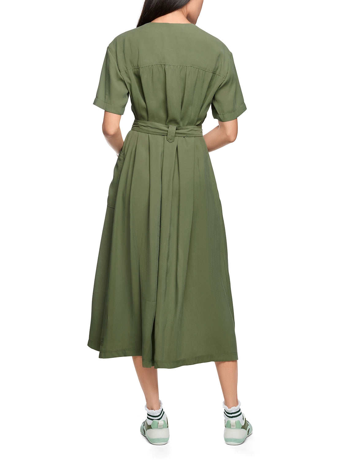 Marc Cain Loose midi dress in Olivine AS 21.49 W61