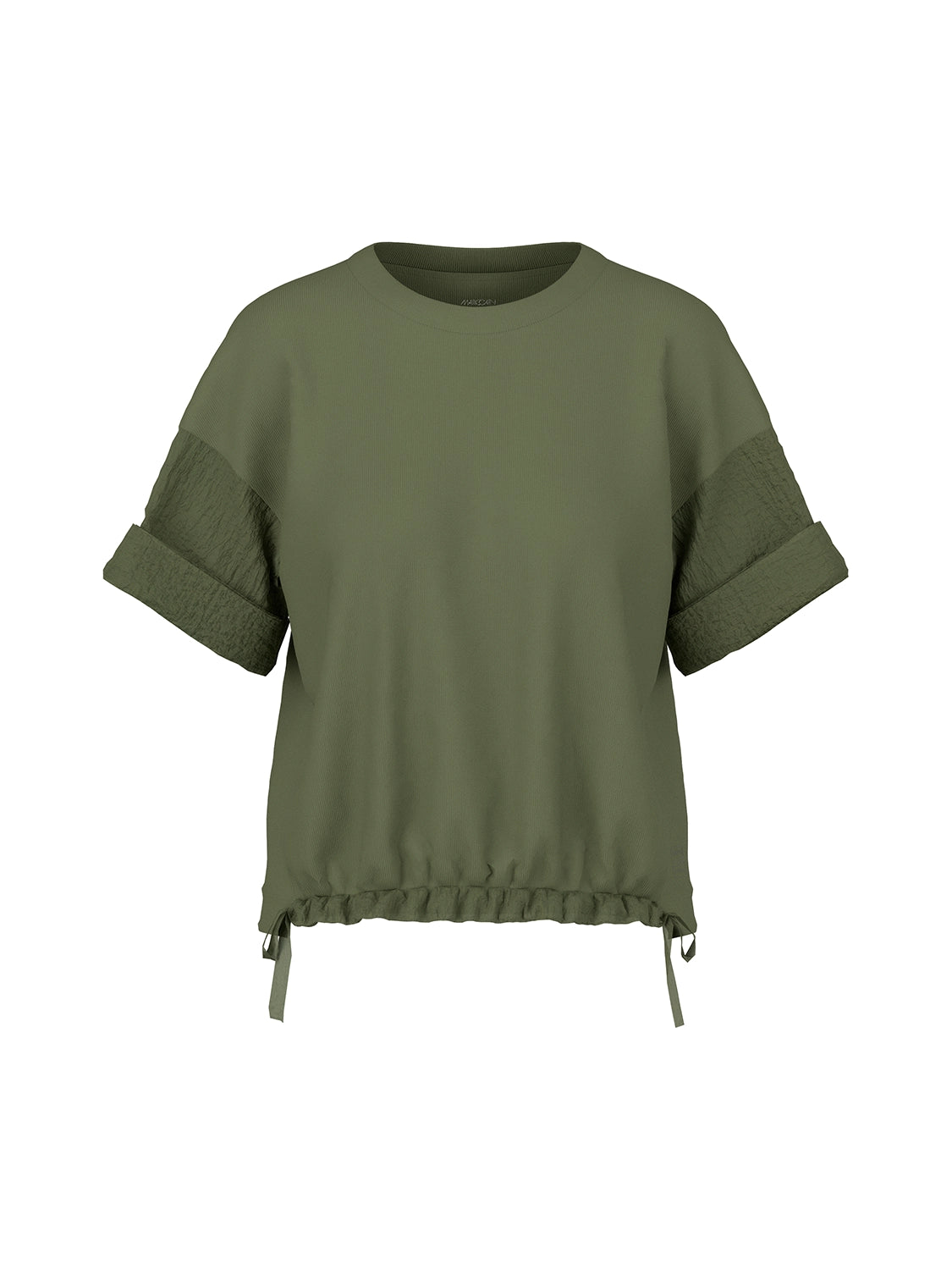 Marc Cain Materials mix T-shirt in Olivine AS 48.44 J56