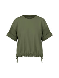 Marc Cain Materials mix T-shirt in Olivine AS 48.44 J56