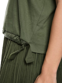 Marc Cain Materials mix T-shirt in Olivine AS 48.44 J56
