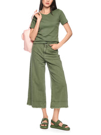Marc Cain Ribbed T-shirt in Olivine AS 48.70 J50