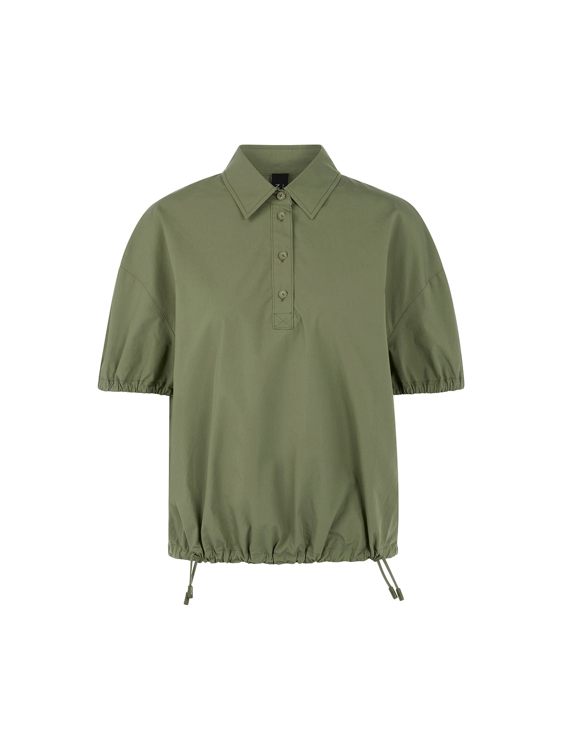 Marc Cain ‘Rethink Together’ blouse shirt in Olivine AS 51.21 W80