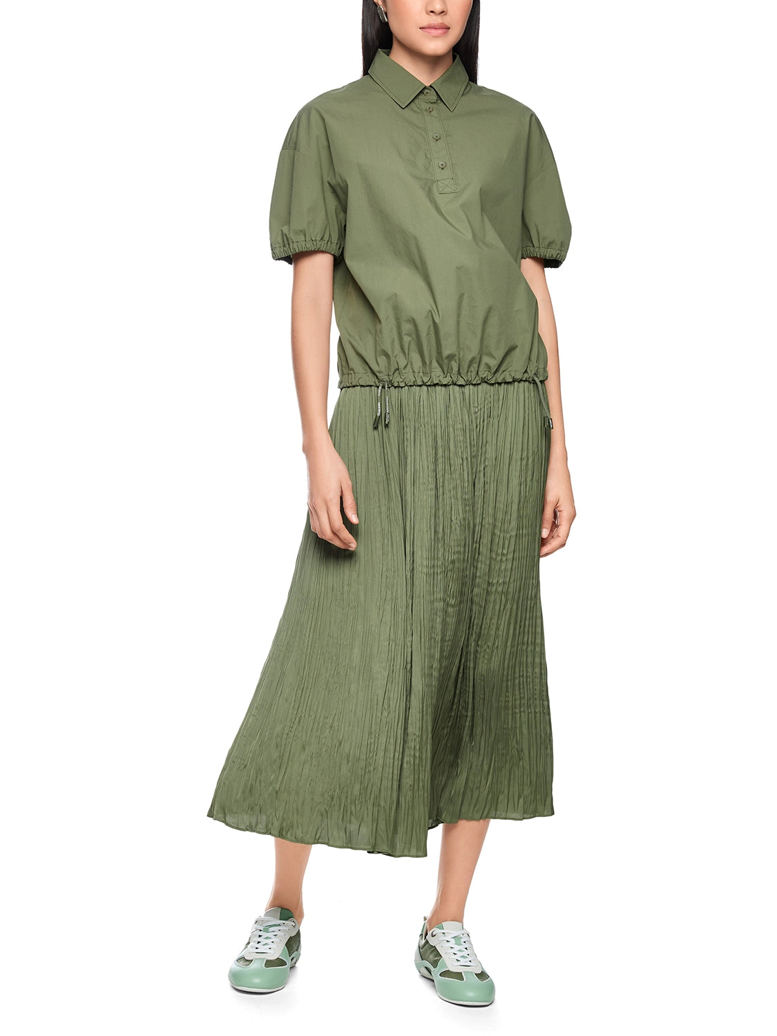 Marc Cain ‘Rethink Together’ blouse shirt in Olivine AS 51.21 W80