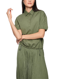 Marc Cain ‘Rethink Together’ blouse shirt in Olivine AS 51.21 W80