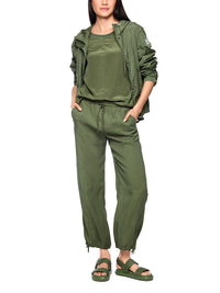 Marc Cain REWARI jogging-style trousers in Olivine AS 81.63 W61
