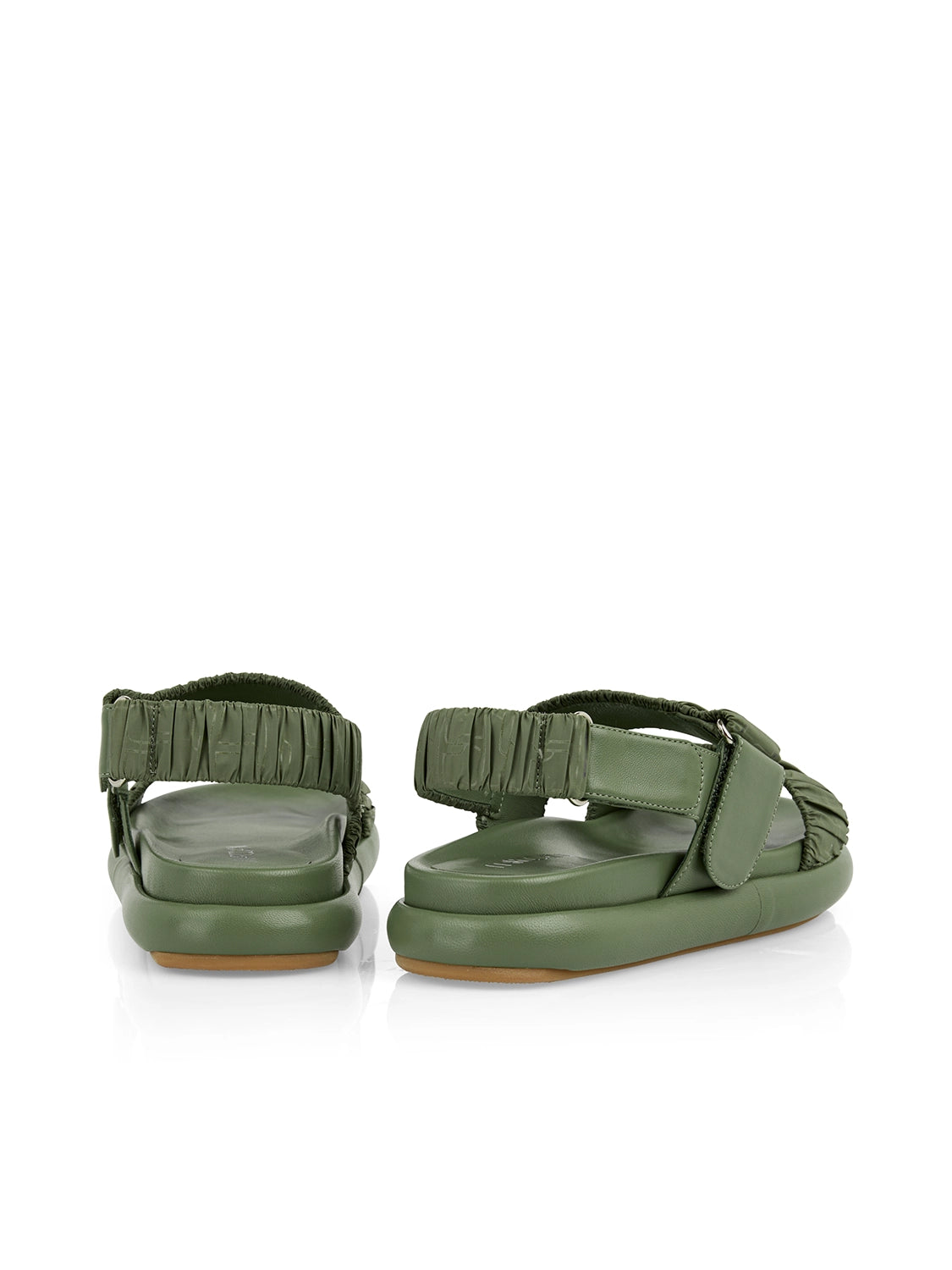 Marc Cain Sandals with gathering in Olivine AS SG.02 J94