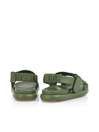 Marc Cain Sandals with gathering in Olivine AS SG.02 J94